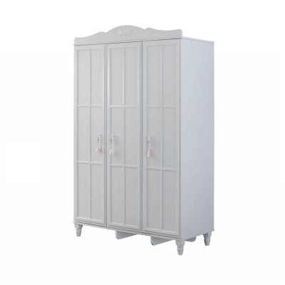 Luxury wardrobe children's wardrobe wooden wardrobe closet wood white