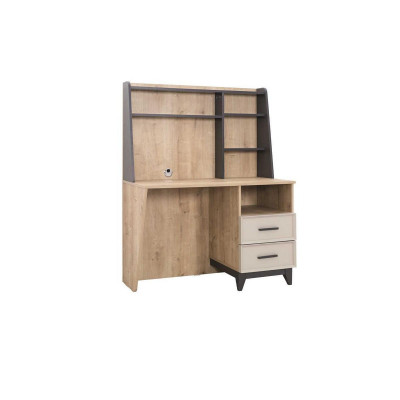 Desk computer table brown children's room furniture wood table shelves