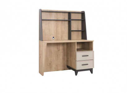 Desk computer table brown children's room furniture wood table shelves