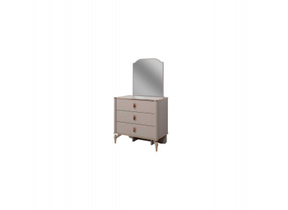 Dresser set with mirror wood children's room beige console set