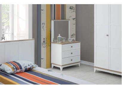 Dresser with mirror dresser cabinet wood children's room white wooden cabinet