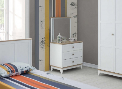 Dresser with mirror dresser cabinet wood children's room white wooden cabinet