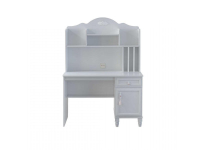 Modern desk shelves computer desk wood white children's room table