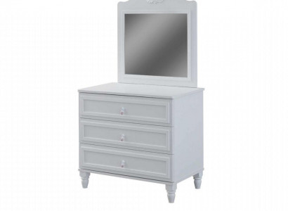 Chest of drawers with mirror wood bedroom white set console table