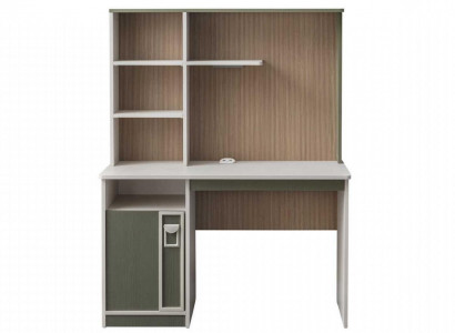 Desk shelves computer desk wood gray children's room table children