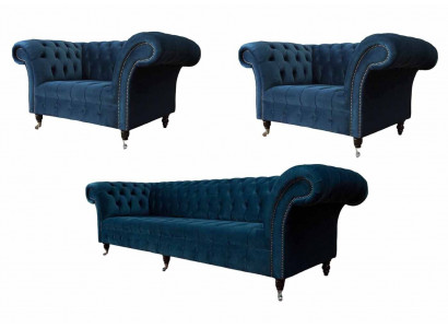 Sofa Couch Fabric Upholstery Seat 2+1+1 Seater Suite Design Sofas