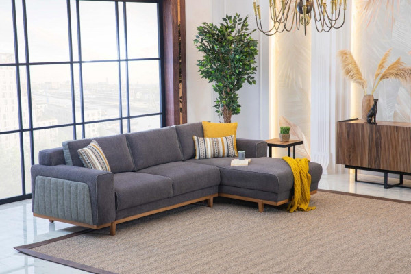 Luxury L-shaped corner sofa for living room, modern design, new and high-quality furniture