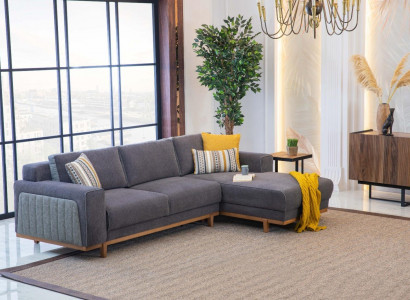 Luxury L-shaped corner sofa for living room, modern design, new and high-quality furniture