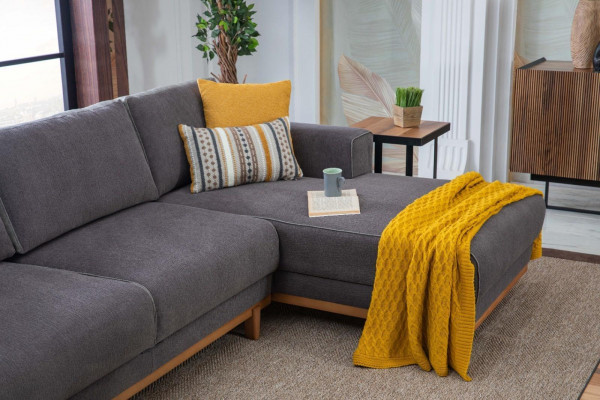 Luxury L-shaped corner sofa for living room, modern design, new and high-quality furniture