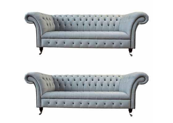 Designer Living Room Set 2x 3-Seater Sofas Luxury Living Room Set Furniture