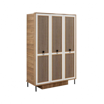 Modern complete children's furniture set brown wood crib 4-piece new