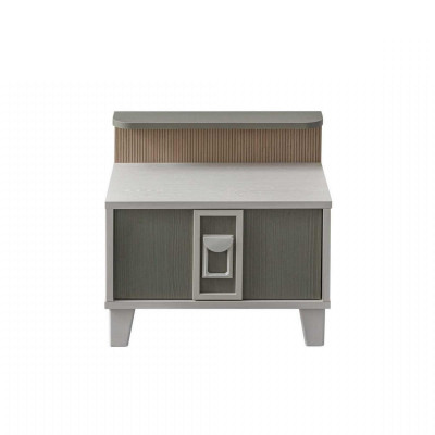 Children's room set, bed, children's bed, children's furniture, gray wood, 4-piece set