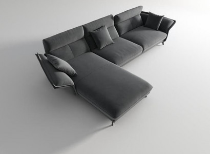 Sofa fabric L-shape couch living landscape corner sofa set modern design couches
