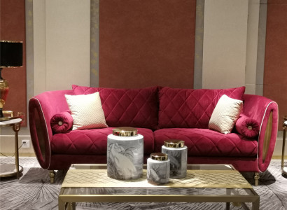 Design 4-seater upholstered sofa luxury couch - Italian style living room furniture
