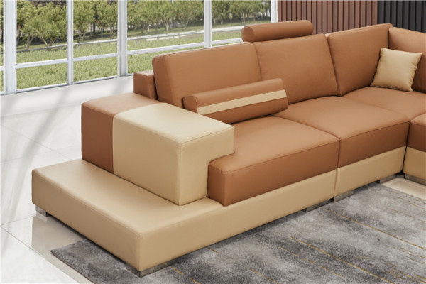 Leather Modern Couch Living Landscape Leather Sofa Sofa Set Sofa U-Shape