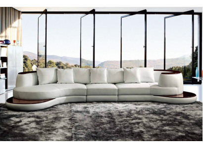 Leather Sofa, Corner Sofa, Living Landscape, Round Couch, Seat Upholstery Set, Round Sofa, New