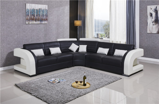 Set furniture living landscape L-shape new designer sofa couch corner sofa + stool upholstery