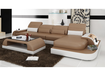 Couch set upholstery big XXL sofas couches sofa living landscape corner sofa + table