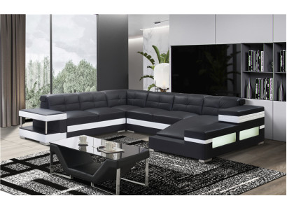 Couch Sofa Living Landscape U Shape Corner Sofa Couch Set Upholstered Big XXL Sofas