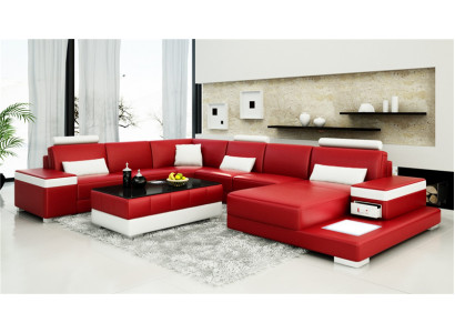 Designer sofa couch corner sofa luxury upholstery suite living landscape U-shape new