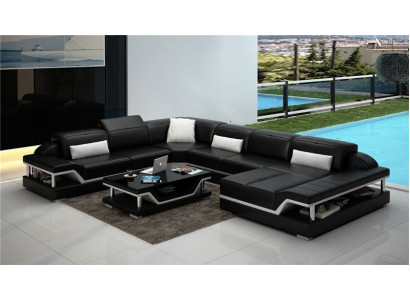 Designer sofa couch sectional with ottoman upholstery set living landscape U-shape
