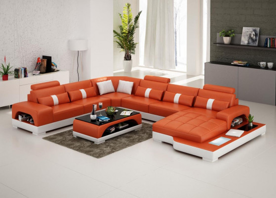 Couch suite upholstery big XXL sofas couches sofa living landscape U-shape corner sofa