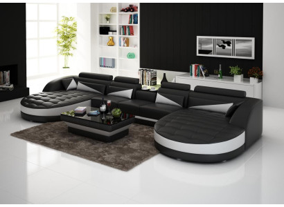 Leather sofa corner sofa sofa couch upholstered living landscape leather sofas suite U shape