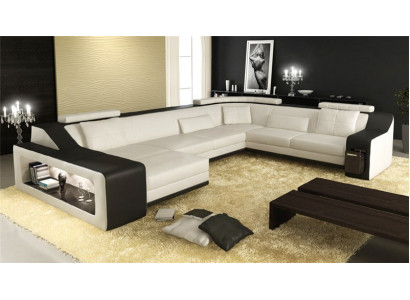 Corner sofa, U-shaped living area sofa, upholstered couch, leather sofa, sofas, leather sofas, new.