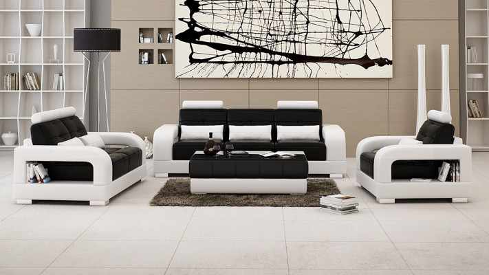 Leather sofa couch sets seat upholstery sofa suite 3+2+1 leather fabric