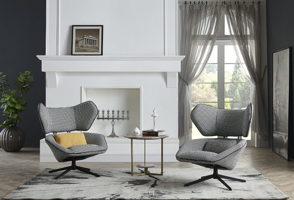 Lounge Luxury Television Club Upholstered Seat Design Armchair Couch Sofa Relax Fabric