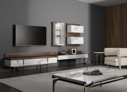 Wall unit TV stand sideboard wall cabinet modern living room hanging display cabinet wood