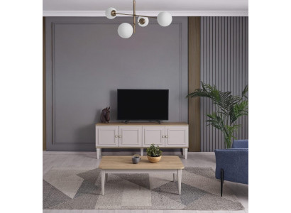 TV stand cabinet RTV lowboard living room gray wood sideboard modern