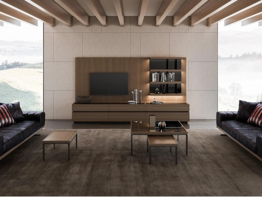 Wooden furniture living room luxury wall unit modern design furnishing new