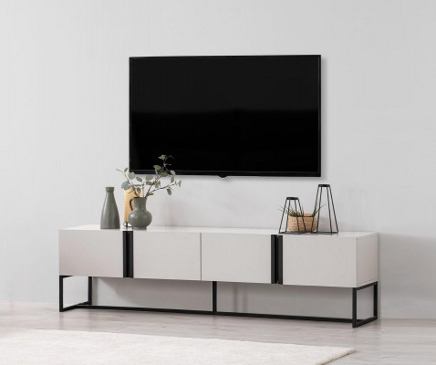 Sideboard TV stand cabinet RTV lowboard living room white wood modern