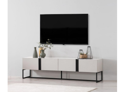 Sideboard TV stand cabinet RTV lowboard living room white wood modern