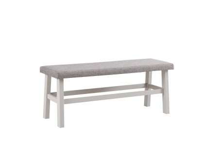 Stool Bank Seat Bench Footstool Dining Room Gray Wood