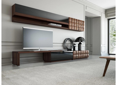 Complete living room furniture wall unit TV stand wall cabinet designer 2x wall shelves