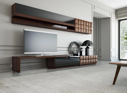 Complete living room furniture wall unit TV stand wall cabinet designer 2x wall shelves