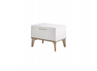 Children's nightstand, bedside table, children's room, wood, white table