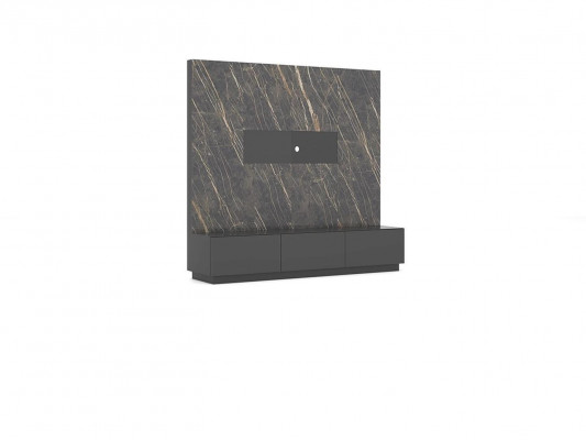 Modern gray luxury wall unit wooden furniture designer living room furniture arrangement