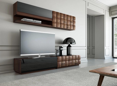 Living room complete 4-piece TV stand wall unit wooden furniture wall shelf wall cabinet
