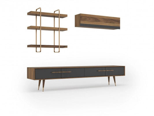 Modern set TV stand design living room wall unit luxury wall cabinet