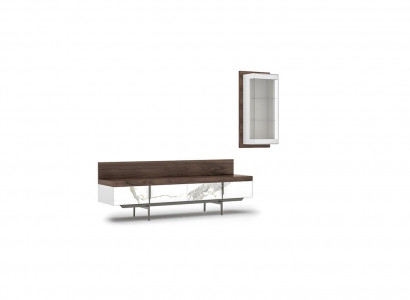 Living Room Set 2-Piece TV Stand Complete Hanging Cabinet Luxury Modern Design