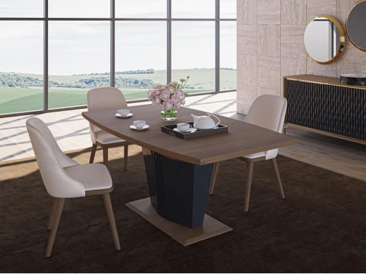 Dining Room Set 5-piece Dining Group Modern Dining Table Design 4x Chairs Furniture