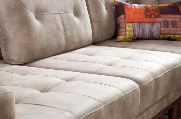 Beige living room L-shaped sofa designer luxury corner sofa modern couch new