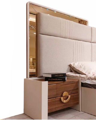 Bedroom set, double bed, 2x nightstands, new furnishings, designer furniture