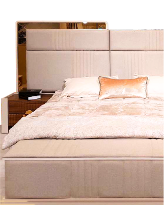 Bedroom set, double bed, 2x nightstands, new furnishings, designer furniture