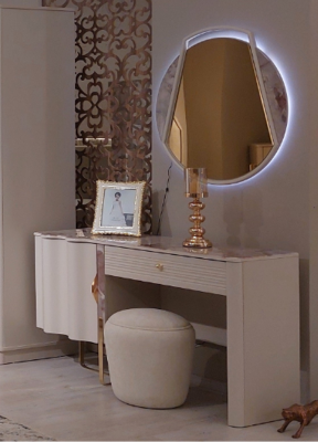 Bedroom complete vanity with mirror luxury design modern furnishings
