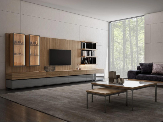 Modern design furniture wall unit set TV stand wall shelves wooden furniture new