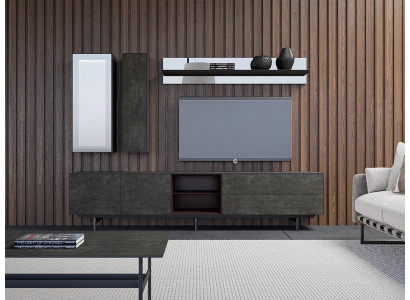 Modern wall unit TV stand hanging display cabinet luxury wall shelf living room furniture